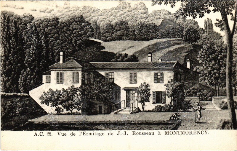 Carte postale ancienne Montmorency vue de l'Ermitage de J.-J. Rousseau à Montmorency