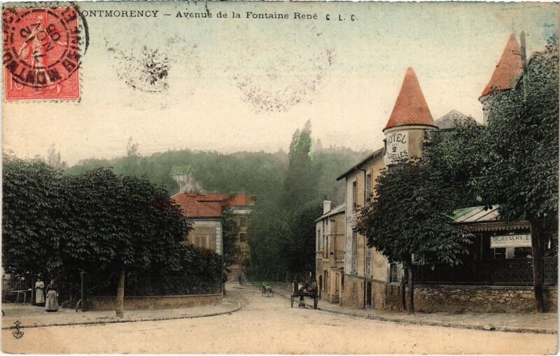 Carte postale ancienne Montmorency Avenue de la Fontaine Rene à Montmorency