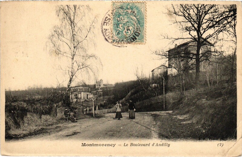 Carte postale ancienne Montmorency Boulevard d'Andilly à Andilly
