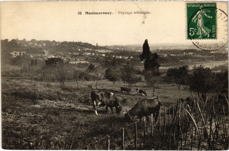 Carte postale ancienne Montmorency Paysage artistique à Montmorency