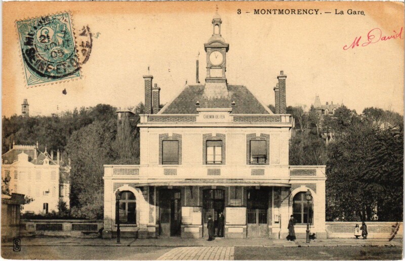 Carte postale ancienne Montmorency La Gare à Montmorency