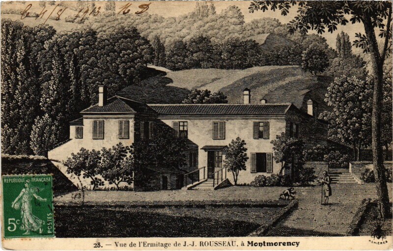 Carte postale ancienne Montmorency vue de l'Ermitage de J.-J. Rousseau à Montmorency