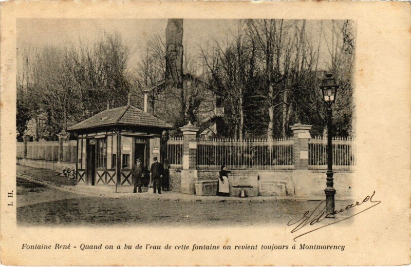 Carte postale ancienne Montmorency Fontaine Renee à Montmorency