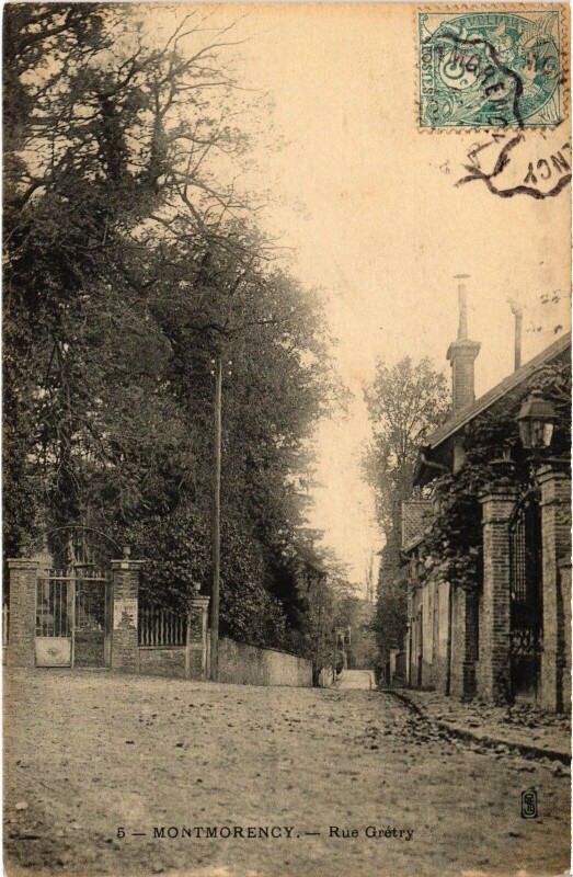 Carte postale ancienne Montmorency Rue Gretry à Montmorency