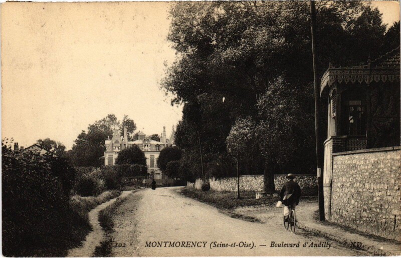 Carte postale ancienne Montmorency Boulevard d'Andilly à Andilly