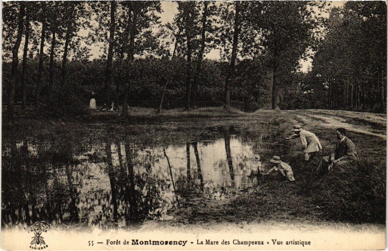 Carte postale ancienne Foret de Montmorency La Mare des Champeaux à Montmorency