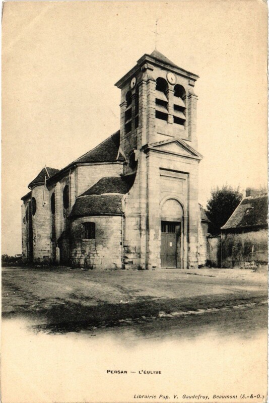 Carte postale ancienne Persan Eglise à Persan