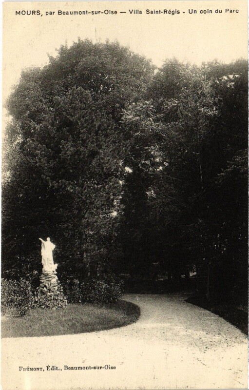 Carte postale ancienne Mours Villa Saint-Regis un coin du parc à Mours
