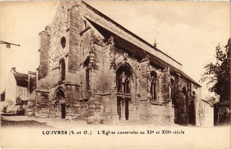 Carte postale ancienne Louvres Eglise à Louvres