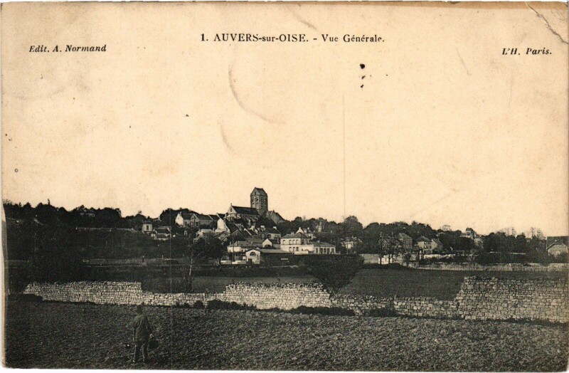 Carte postale ancienne Auvers vue generale