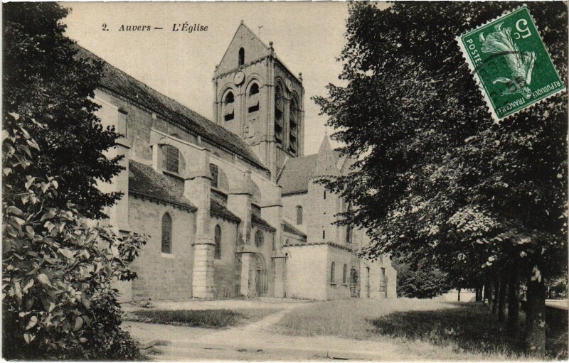 Carte postale ancienne Auvers Eglise