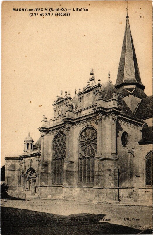 Carte postale ancienne Magny en Vexin Eglise à Magny-en-Vexin