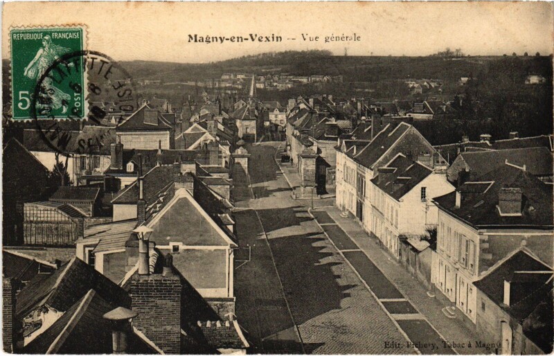 Carte postale ancienne Magny en Vexin vue generale à Magny-en-Vexin