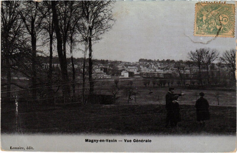 Carte postale ancienne Magny en Vexin vue generale à Magny-en-Vexin
