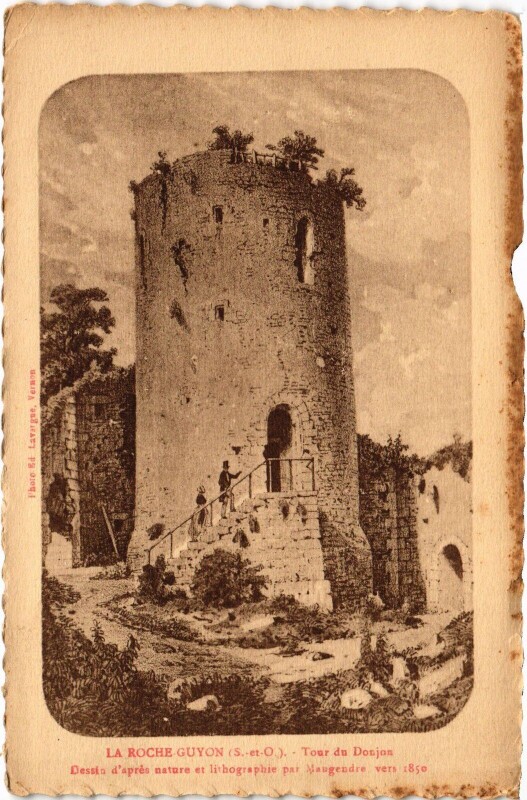 Carte postale ancienne La Roche Guyon Tour du Donjon à La Roche-Guyon