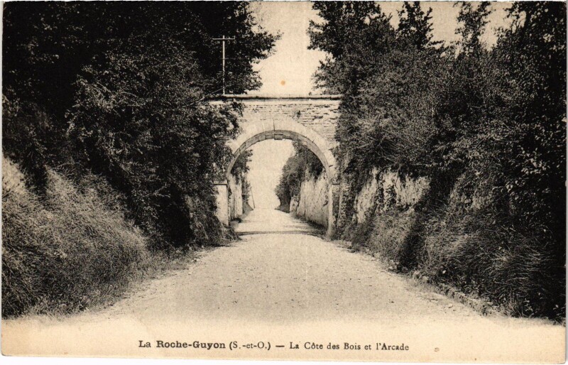 Carte postale ancienne La Roche Guyon La Cote des Bois et l'Arcade à La Roche-Guyon