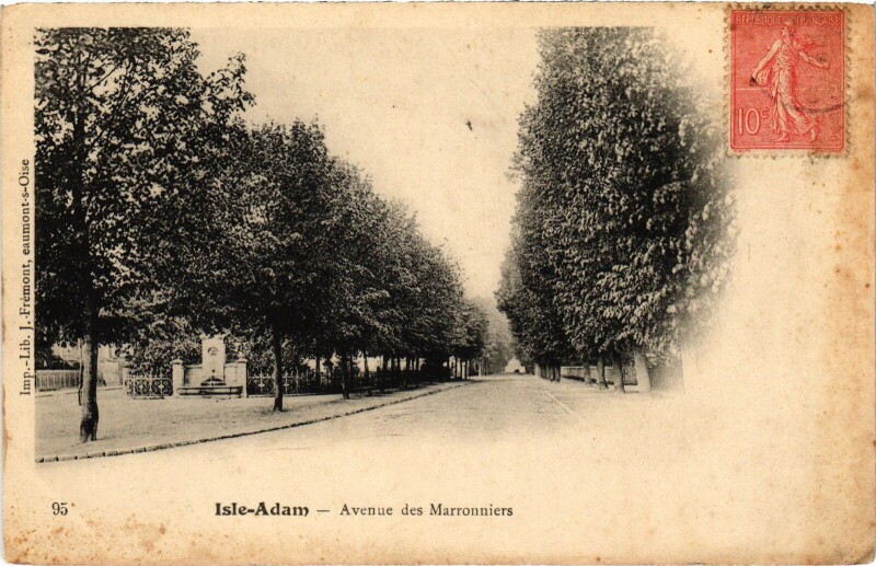 Carte postale ancienne L'Isle Adam Avenue des Maronniers à L'Isle-Adam