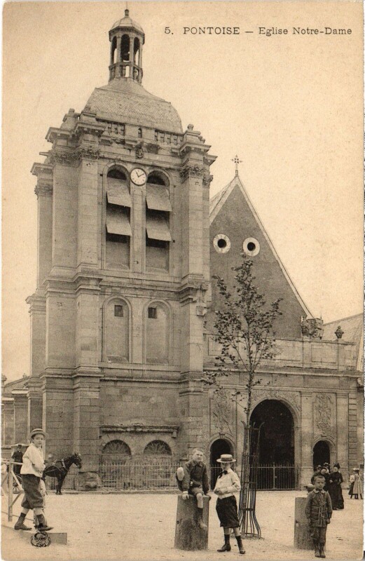 Carte postale ancienne Pontoise Eglise Notre Dame à Pontoise