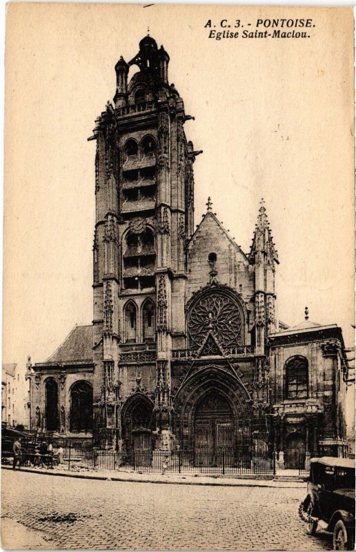 Carte postale ancienne Pontoise Eglise Saint-Maclou à Pontoise