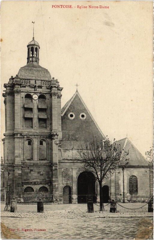 Carte postale ancienne Pontoise Eglise Notre Dame à Pontoise