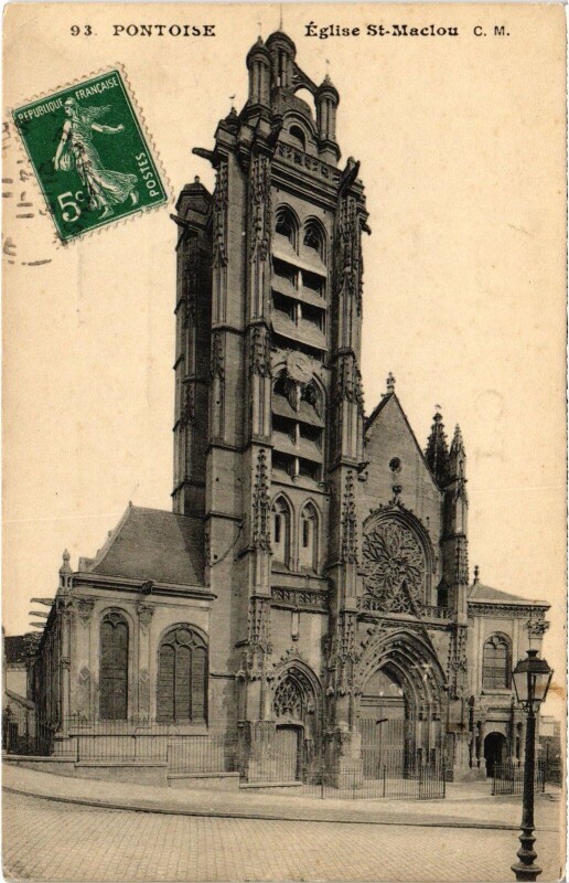 Carte postale ancienne Pontoise Eglise Saint-Maclou à Pontoise