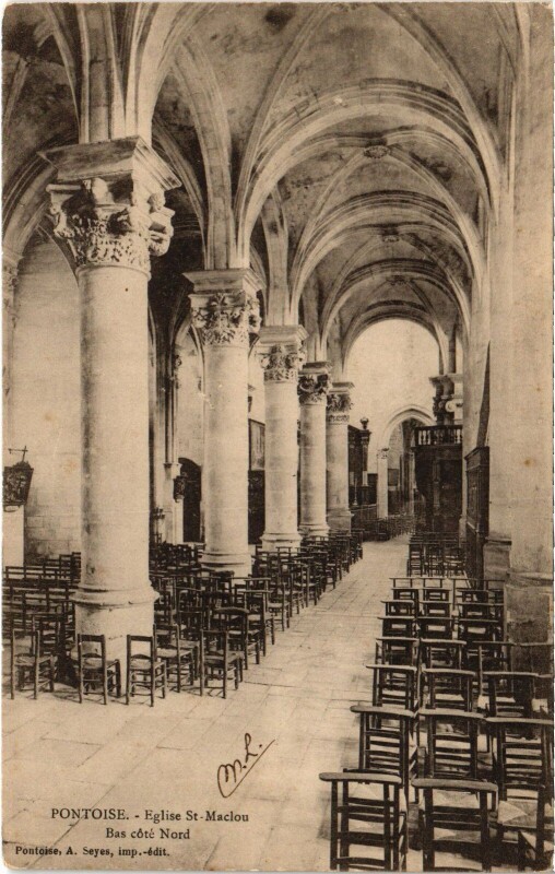Carte postale ancienne Pontoise Eglise Saint-Maclou à Pontoise
