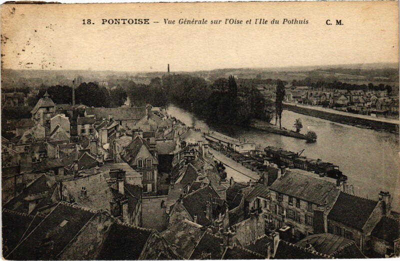 Carte postale ancienne Pontoise vue generale à Pontoise