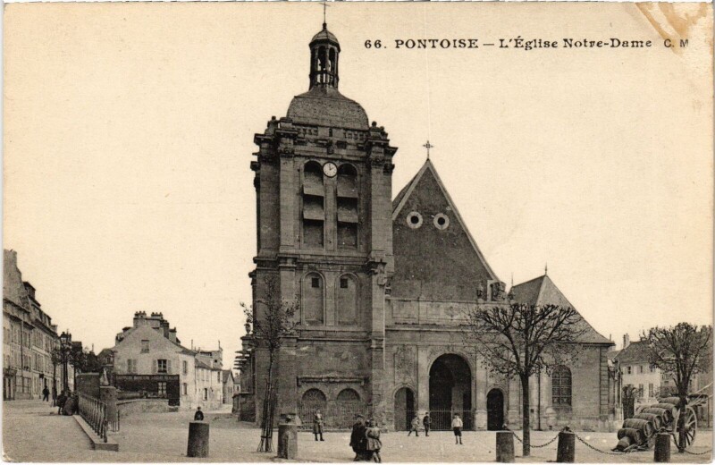 Carte postale ancienne Pontoise Eglise Notre Dame à Pontoise
