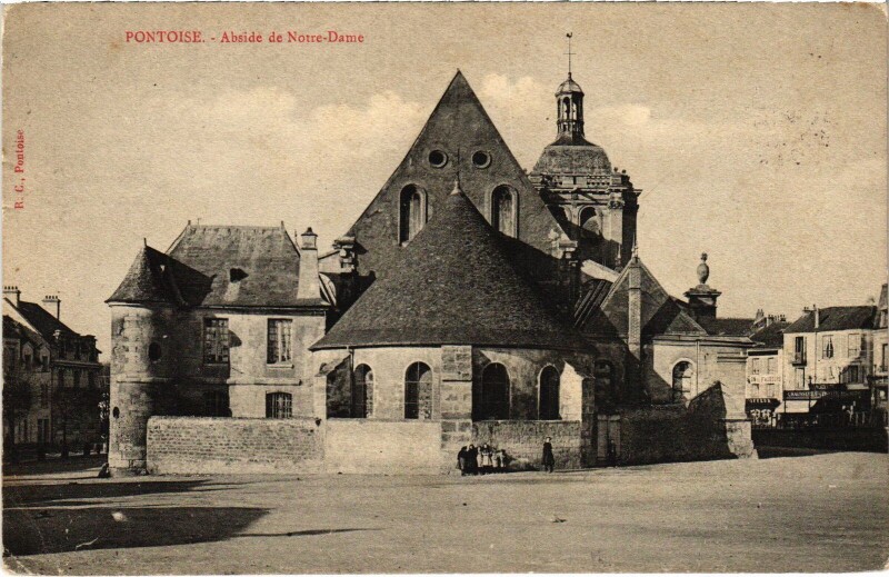 Carte postale ancienne Pontoise Abside de Notre Dame à Pontoise