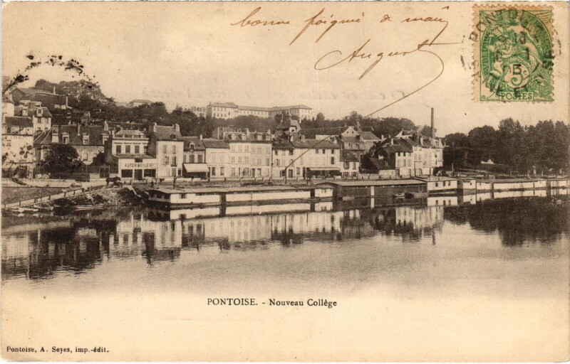 Carte postale ancienne Pontoise Nouveau College à Pontoise