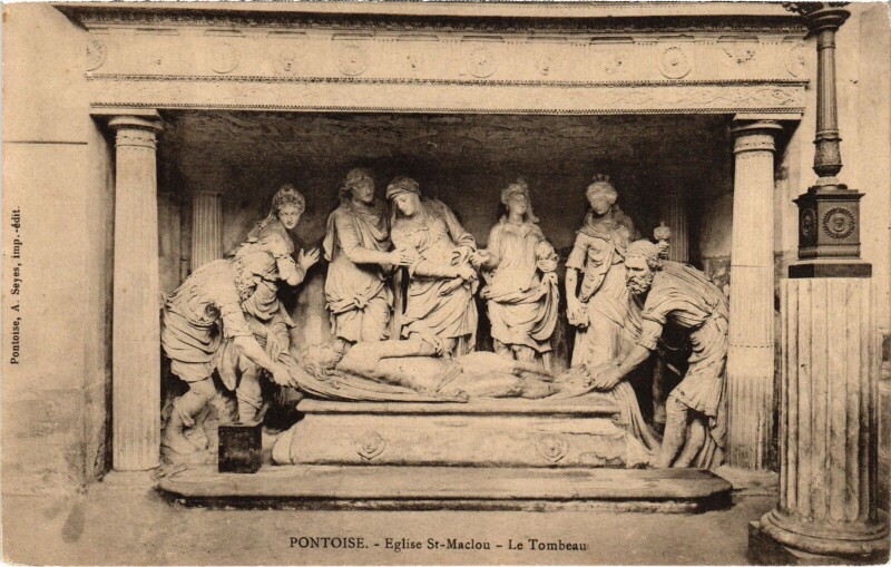 Carte postale ancienne Pontoise Eglise Saint-Maclou Le Tombeau à Pontoise