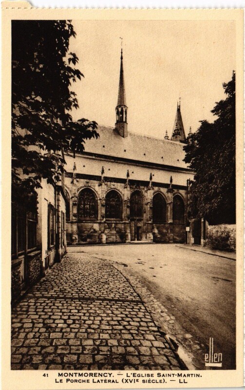 Carte postale ancienne Montmorency Eglise Saint-Martin à Montmorency