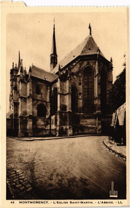 Carte postale ancienne Montmorency Eglise Saint-Martin à Montmorency