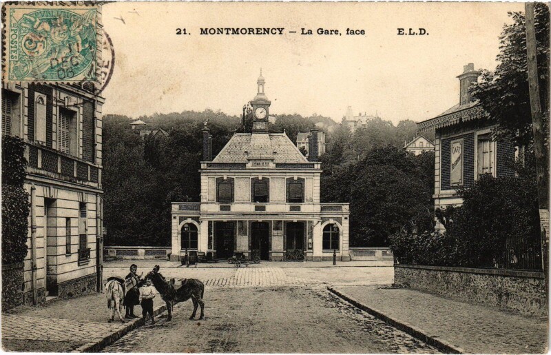 Carte postale ancienne Montmorency La Gare à Montmorency