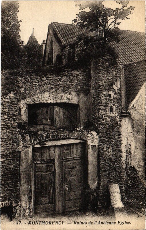 Carte postale ancienne Montmorency Ruines de l'Ancienne Eglise à Montmorency