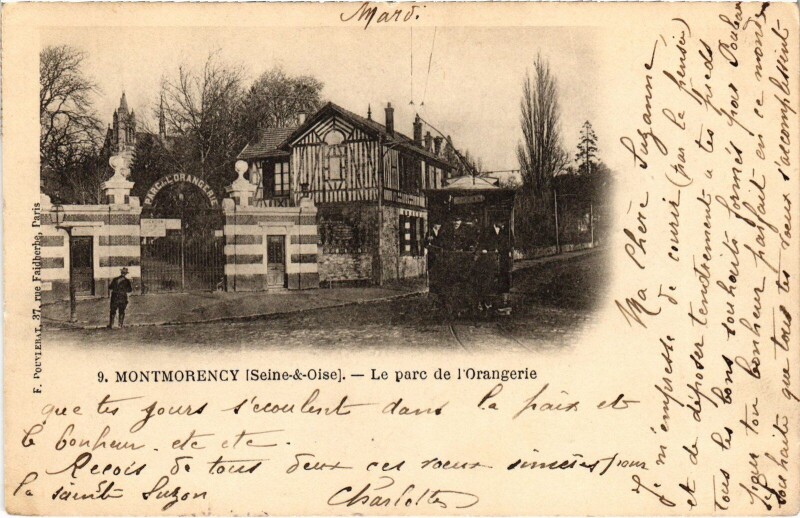 Carte postale ancienne Montmorency Le parc de l'Orangerie à Montmorency
