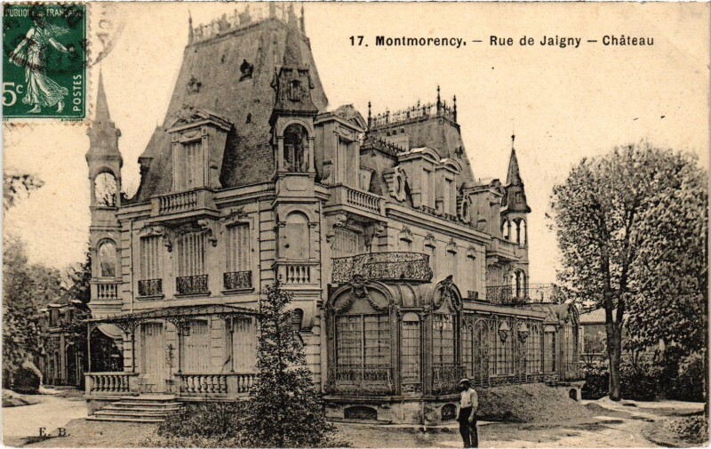 Carte postale ancienne Montmorency Rue de Jaigny -Chateau à Montmorency