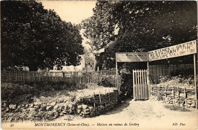 Carte postale ancienne Montmorency Maison en ruines de Gretry à Montmorency
