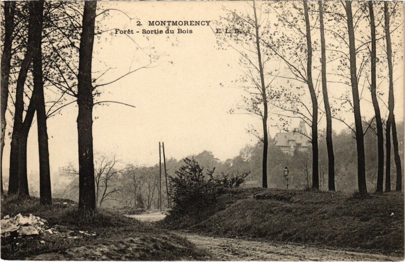 Carte postale ancienne Foret de Montmorency Sortie du Bois à Montmorency