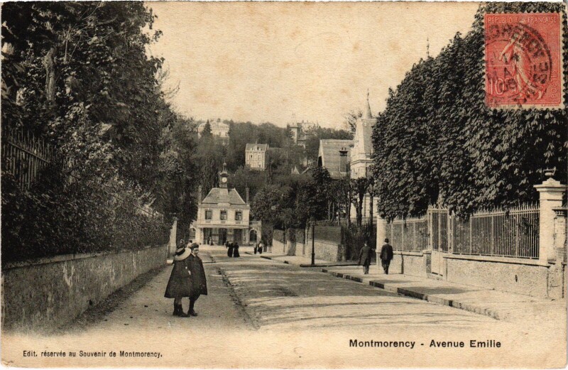 Carte postale ancienne Montmorency Avenue Emilie à Montmorency