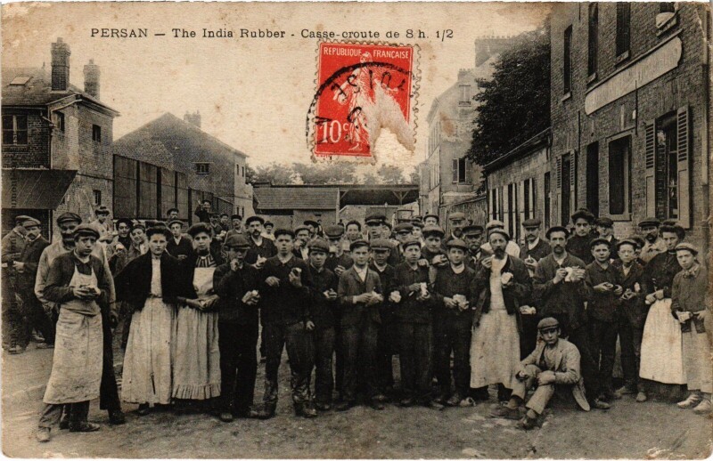 Carte postale ancienne Persan The India Rubber à Persan