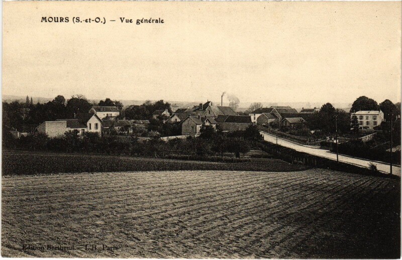 Carte postale ancienne Mours vue generale à Mours