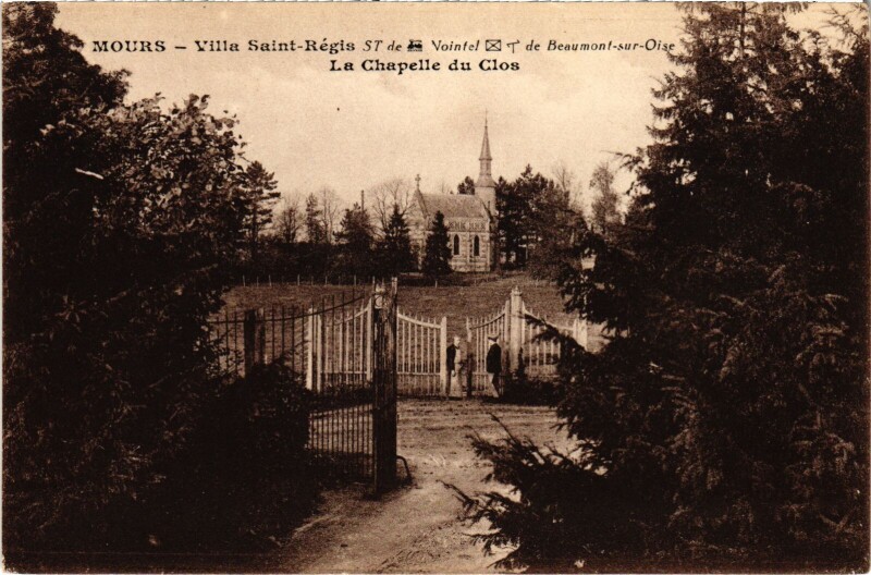 Carte postale ancienne Mours Villa Saint-Regis Chapelle du Clos à Mours