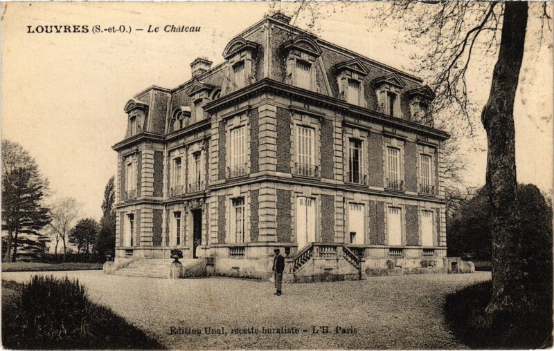Carte postale ancienne Louvres Le Chateau à Louvres