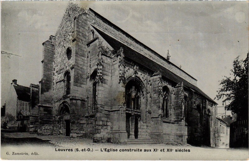 Carte postale ancienne Louvres Eglise à Louvres