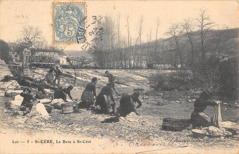 Carte postale ancienne Saint Cere La Bave A Saint Cere - Lavandieres