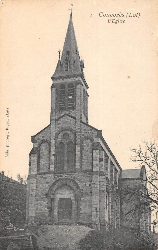 Carte postale ancienne Concores Eglise