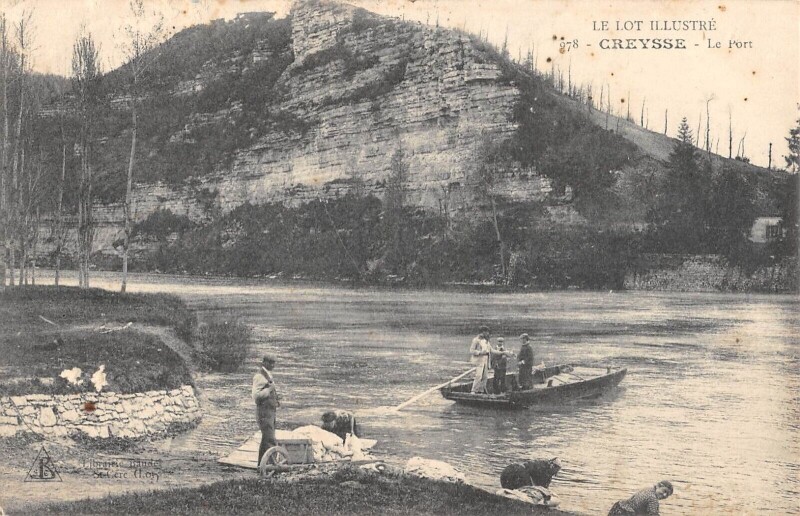 Carte postale ancienne Creysse Le Port à Creysse