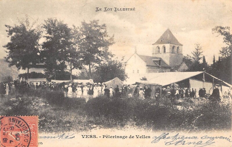 Carte postale ancienne Vers Pelerinage De Velles