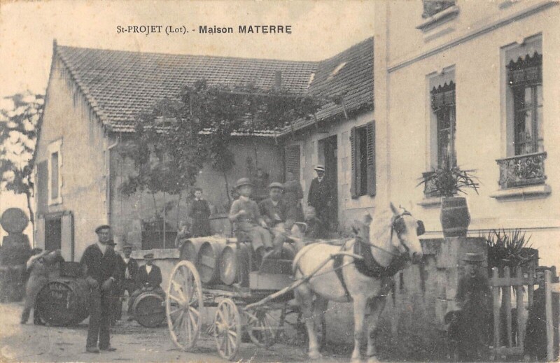 Carte postale ancienne Saint Projet Maison Materre à Saint-Projet